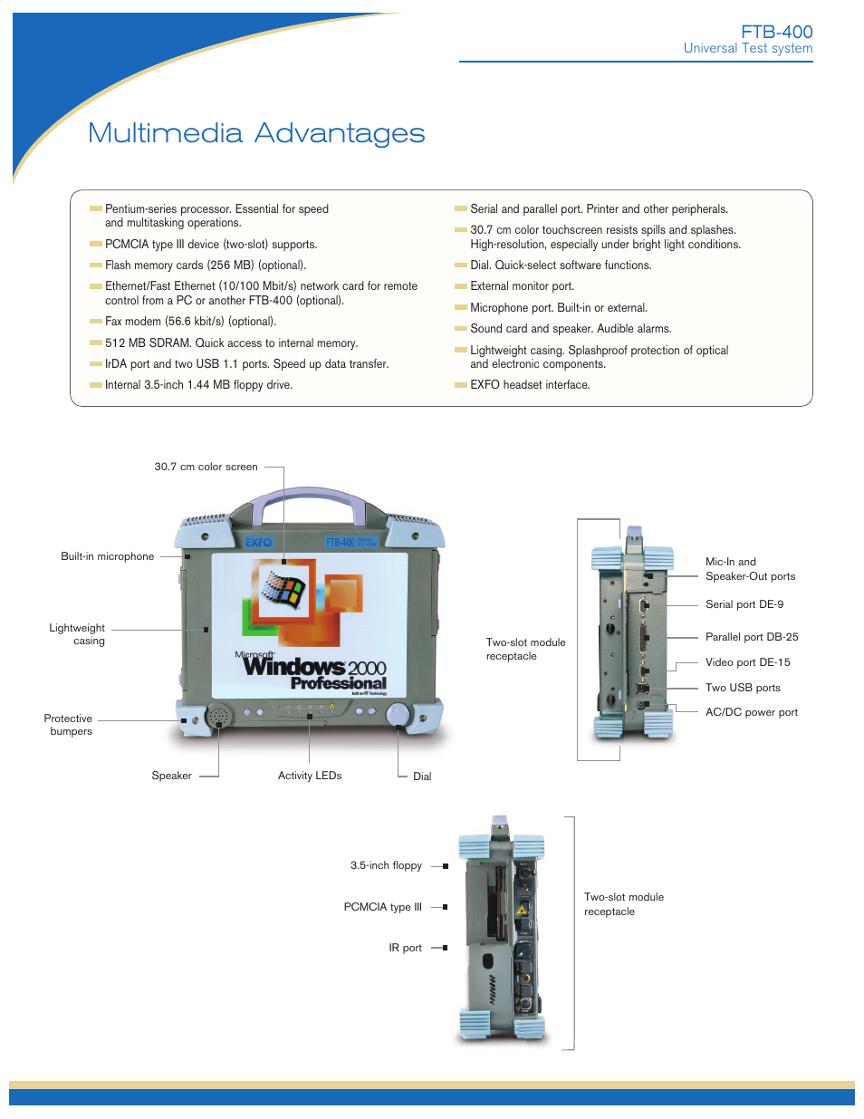 Multimedia advantages, Ftb-400 | Atec EXFO-FTB-400 User Manual | Page 10 / 12