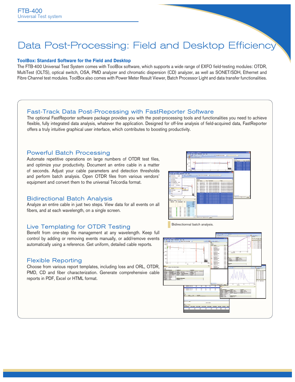 Data post-processing: field and desktop efficiency | Atec EXFO-FTB-400 User Manual | Page 9 / 12