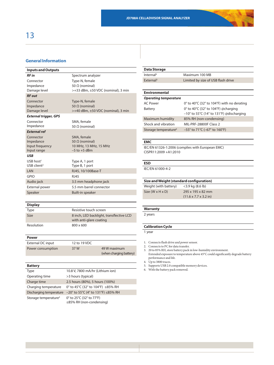 General information | Atec JDSU-JD788A User Manual | Page 13 / 16