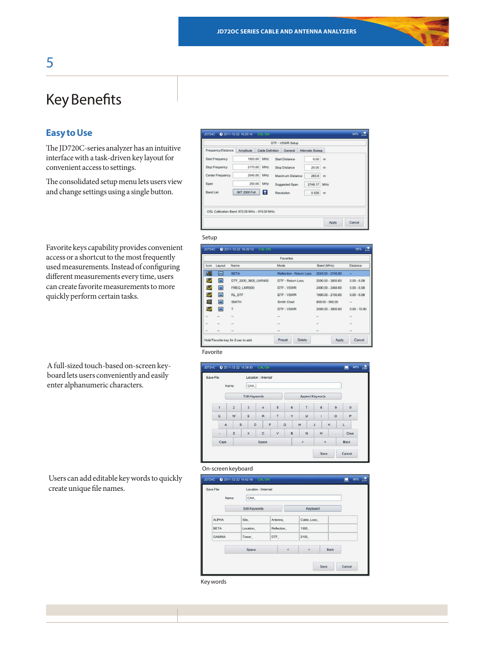 Key benefits | Atec JDSU-JD720C Series User Manual | Page 5 / 12