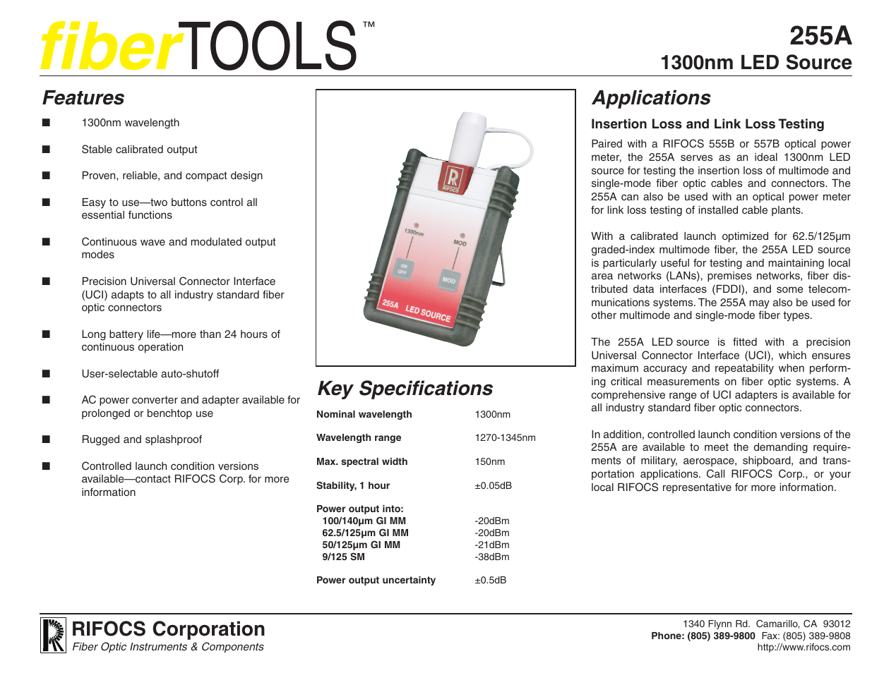 Atec Rifocs-255A User Manual | 2 pages