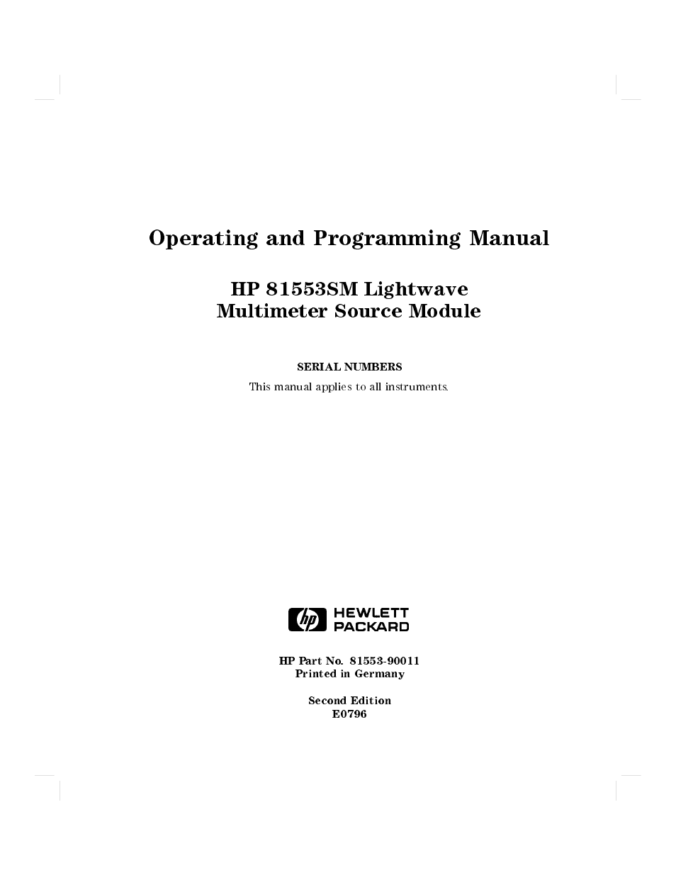 Atec Agilent-HP-81553SM User Manual | 3 pages