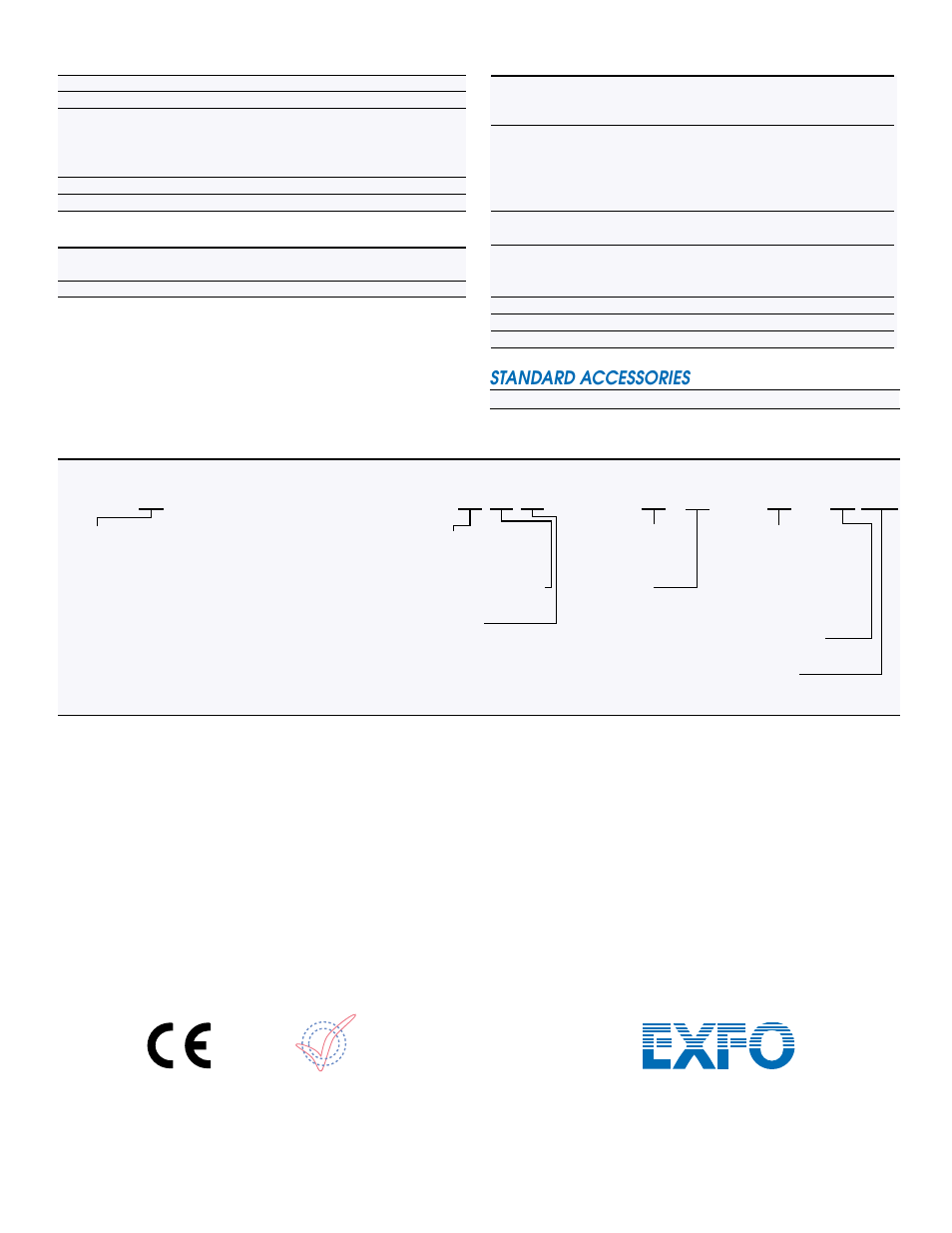 Specifications, General specifications, Standard accessories | Ordering information | Atec EXFO-FTB-5500 Series User Manual | Page 6 / 6