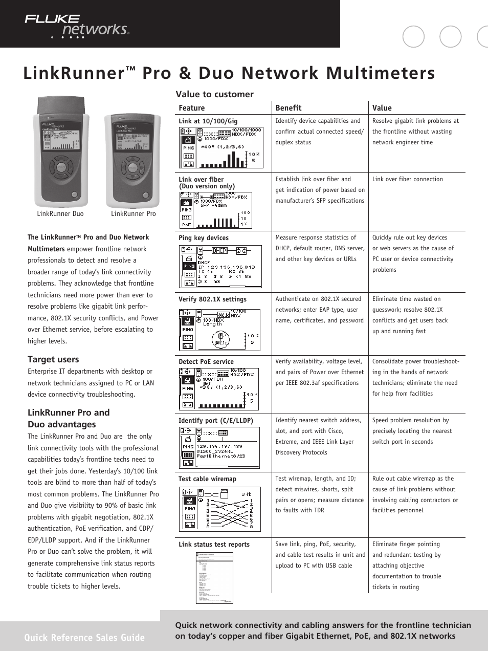 Atec Fluke-Linkrunner-Pro-Duo User Manual | 2 pages