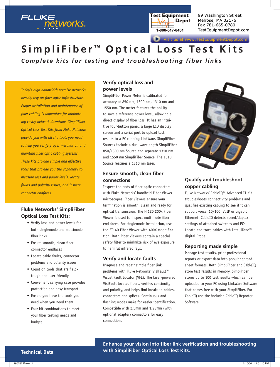 Atec Fluke-FTK400 User Manual | 2 pages