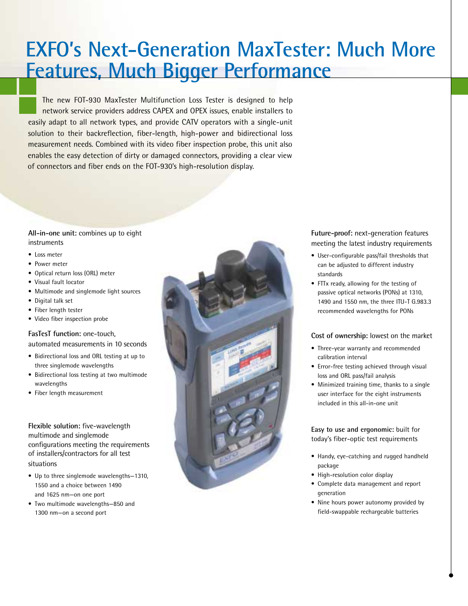 Atec Exfo-FOT-932X User Manual | Page 2 / 8