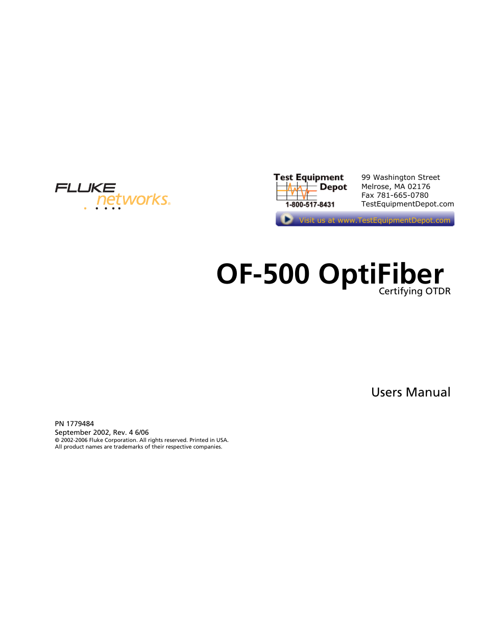 Atec Fluke-OF-500 User Manual | 133 pages