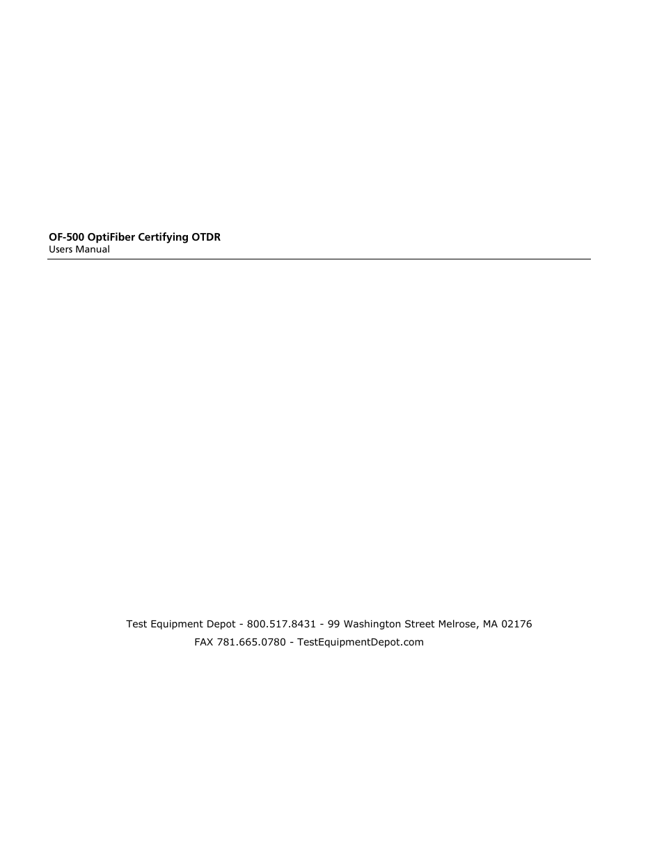 Atec Fluke-OF-500 User Manual | Page 10 / 133