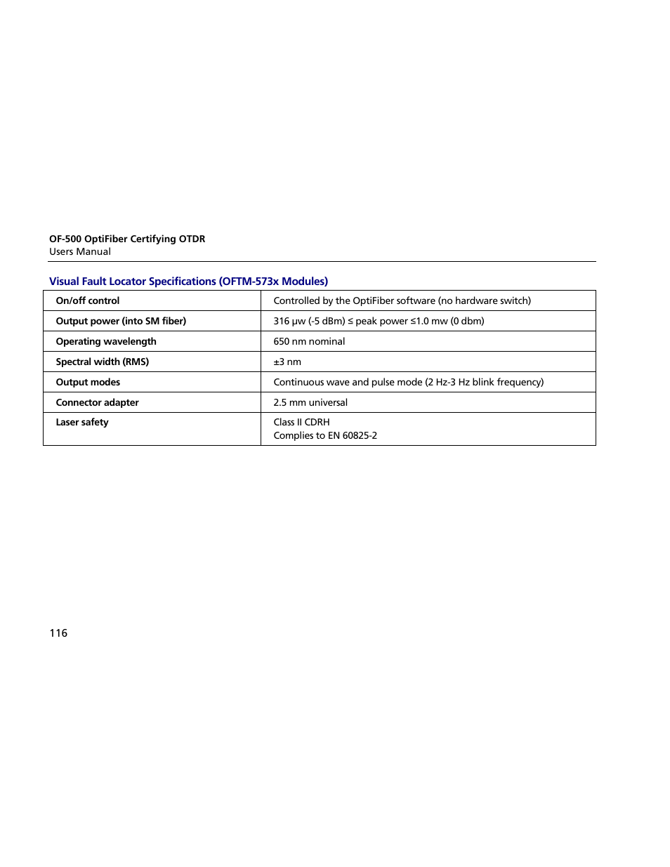 Atec Fluke-OF-500 User Manual | Page 126 / 133