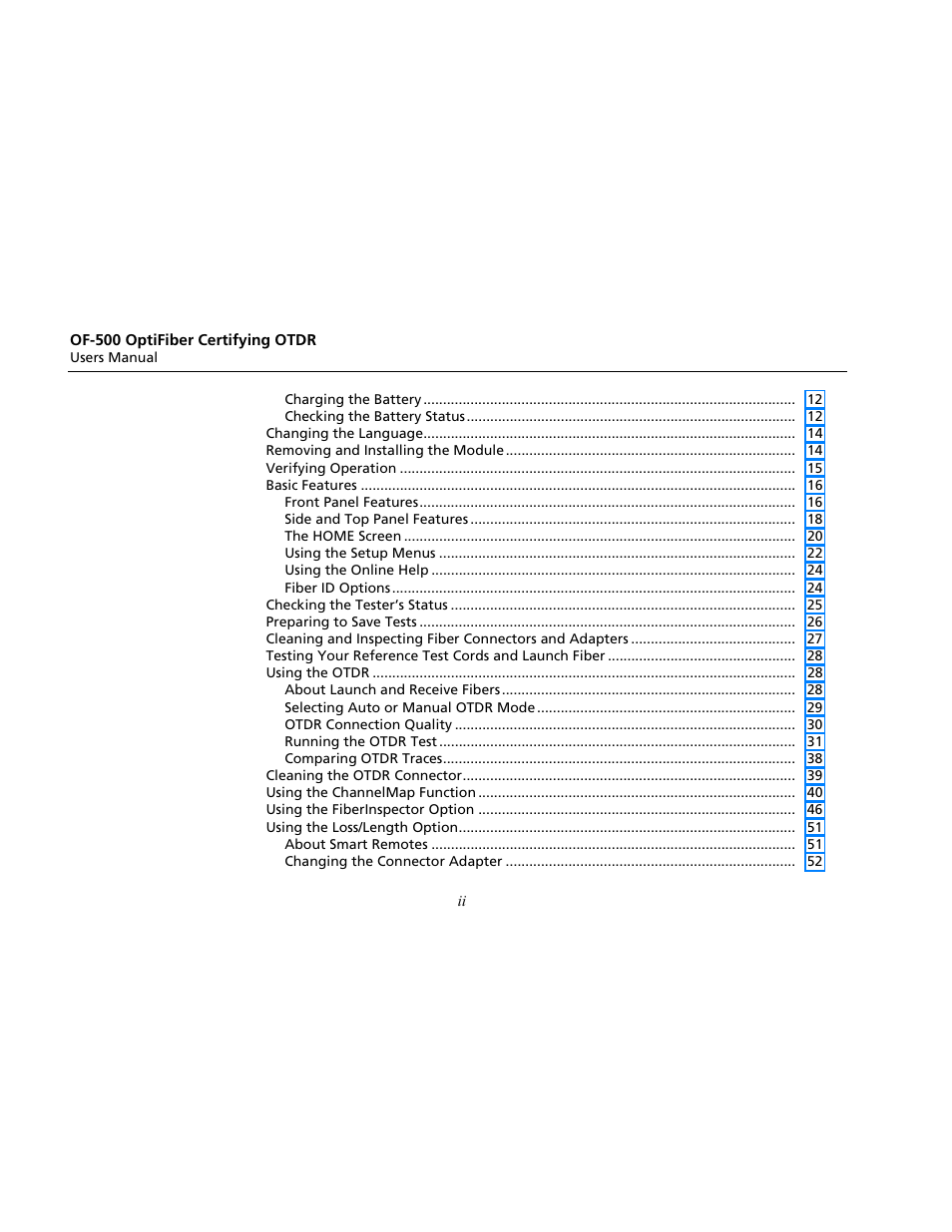 Atec Fluke-OF-500 User Manual | Page 4 / 133