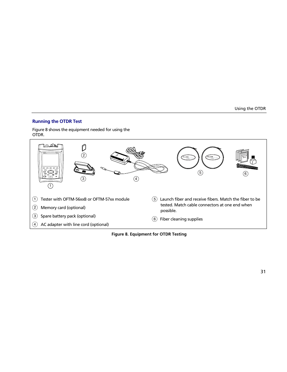 Running the otdr test | Atec Fluke-OF-500 User Manual | Page 41 / 133