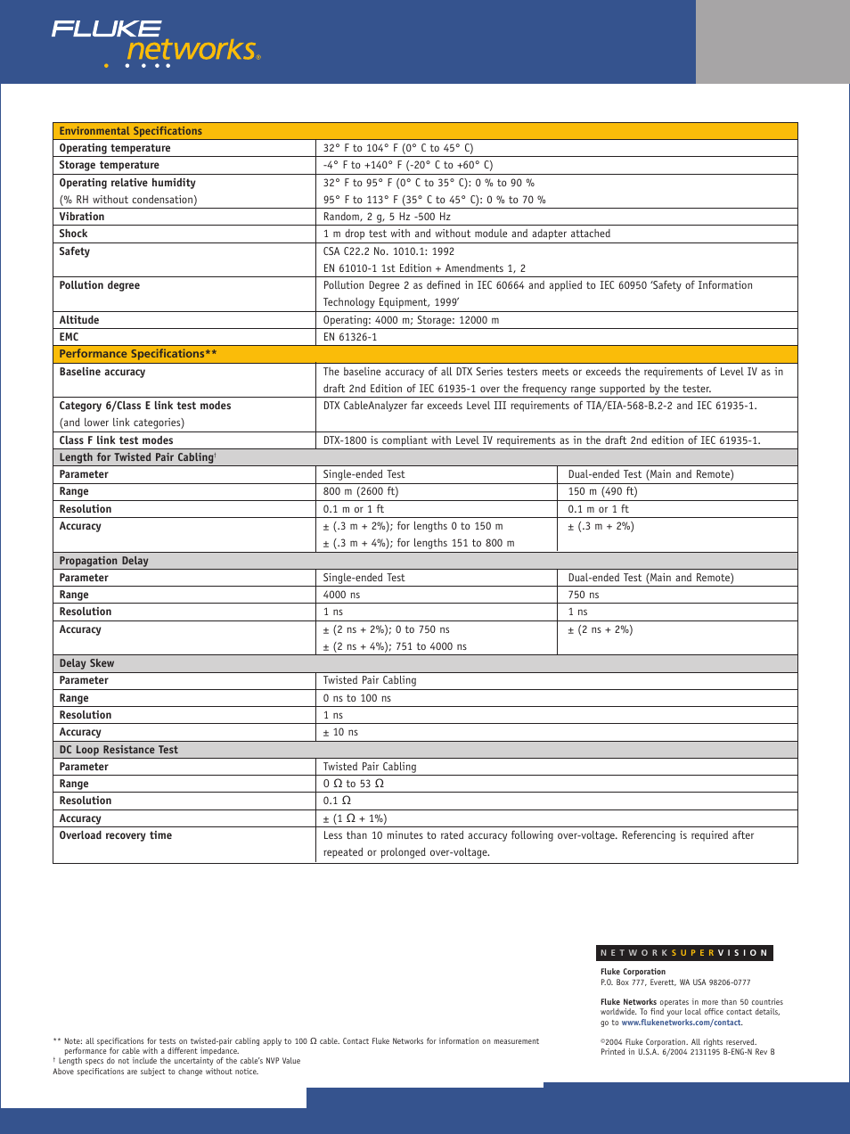 Atec Fluke-DTX Series User Manual | Page 3 / 3