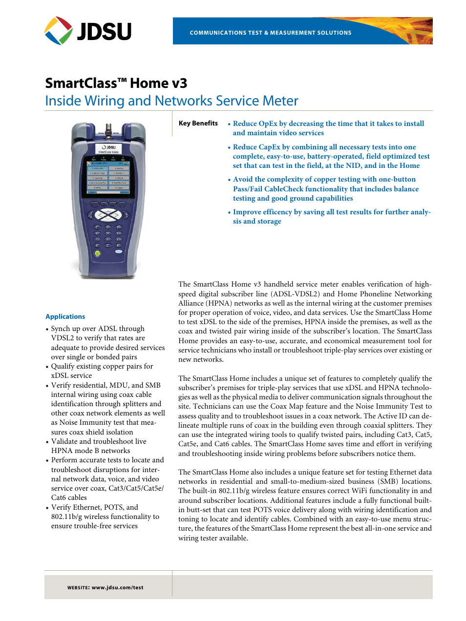 Atec JDSU-SmartClass-Home User Manual | 8 pages