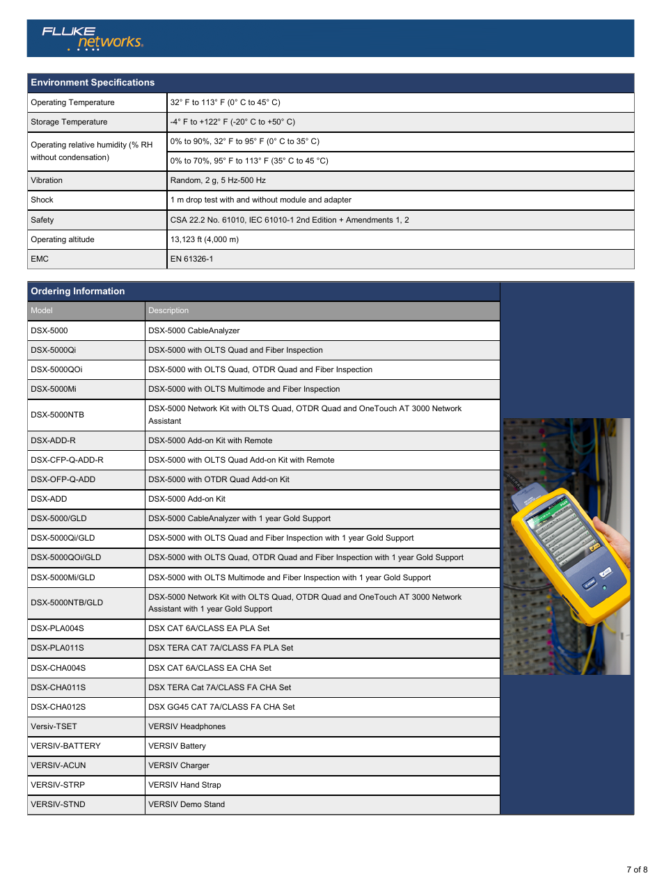 Atec Fluke-DSX-5000 User Manual | Page 7 / 8