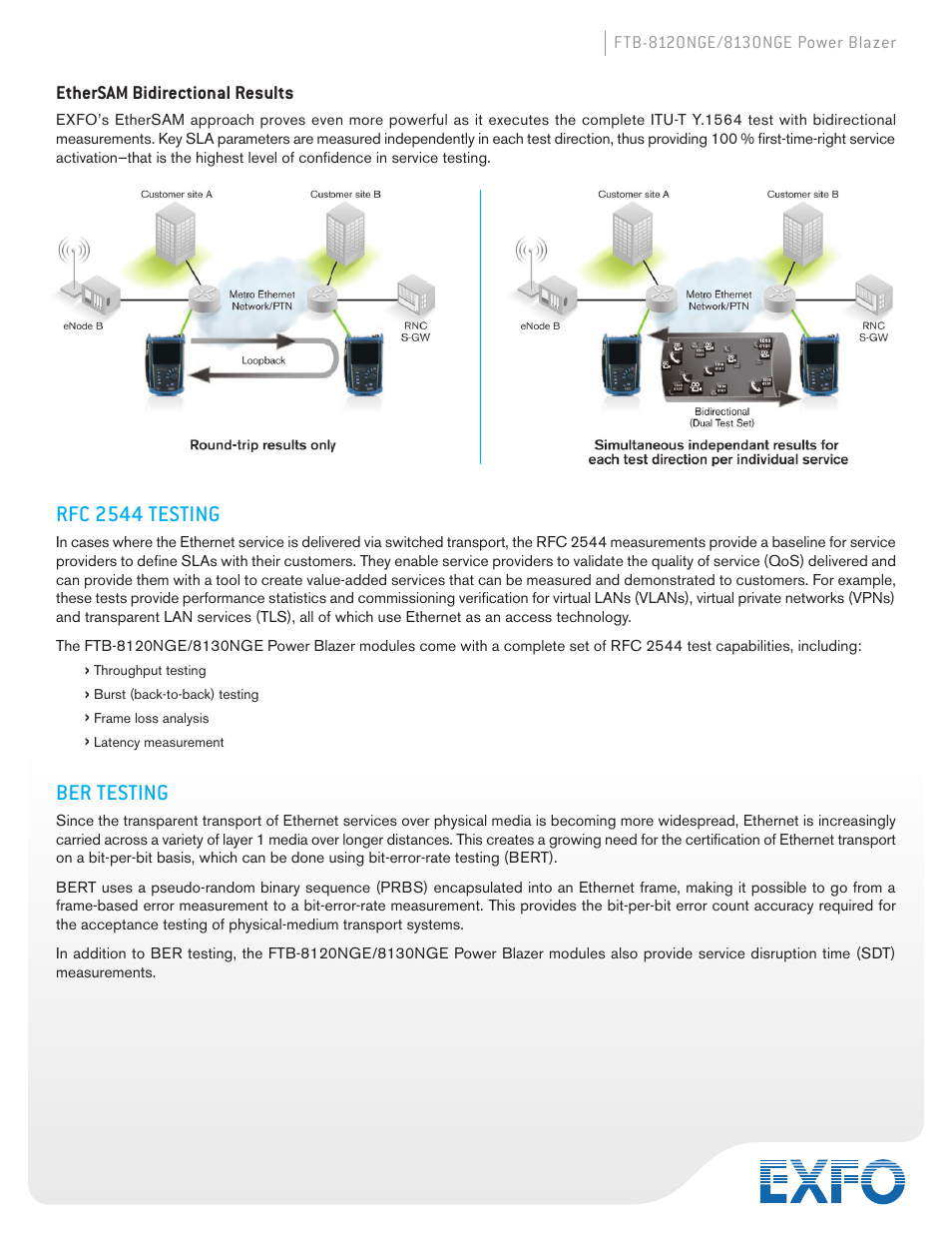 Rfc 2544 testing, Ber testing | Atec EXFO-FTB-8120-8130NGE User Manual | Page 6 / 23