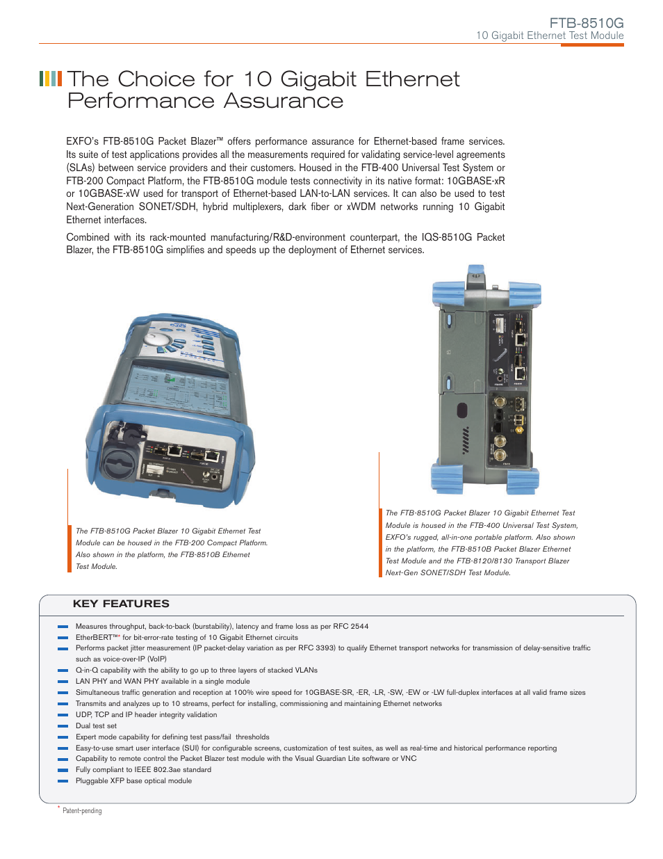 Ftb-8510g | Atec EXFO-FTB-8510G User Manual | Page 2 / 8