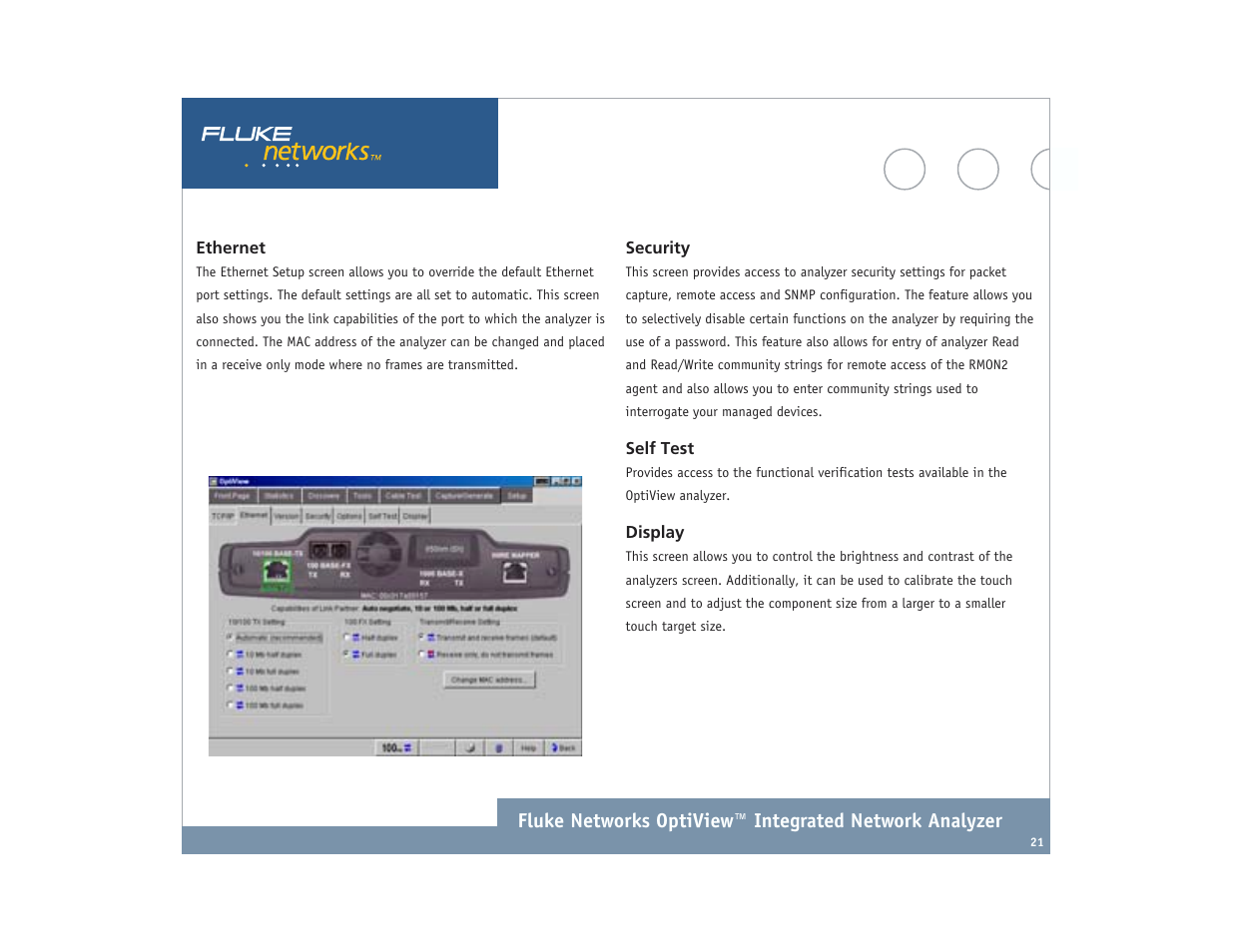 Atec Fluke-OptiView User Manual | Page 21 / 28