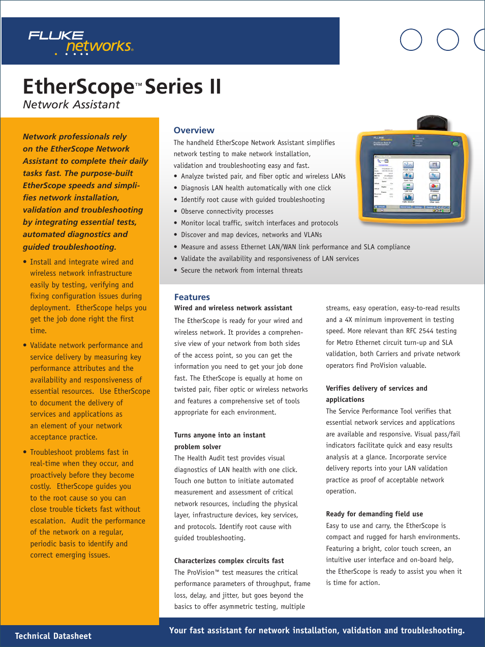 Atec Fluke-Networks-ES2 User Manual | 5 pages