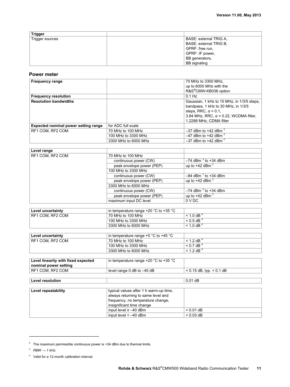 Power meter | Atec Rohde-Schwarz-CMW500 User Manual | Page 11 / 72