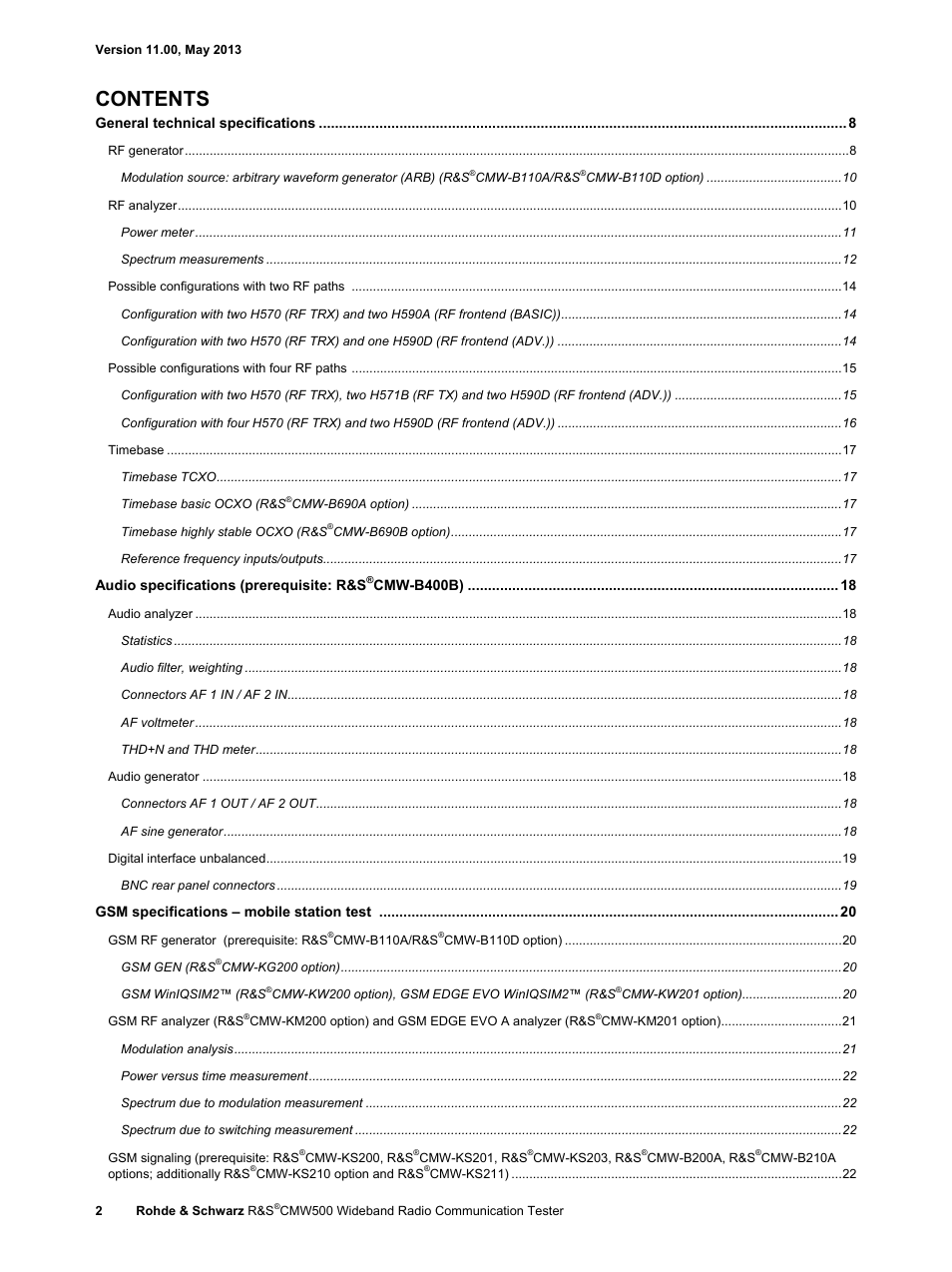 Atec Rohde-Schwarz-CMW500 User Manual | Page 2 / 72