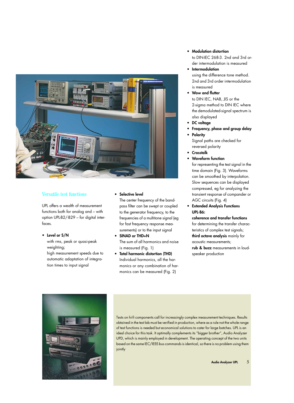 Versatile test functions | Atec Rohde-Schwarz-UPL User Manual | Page 5 / 24