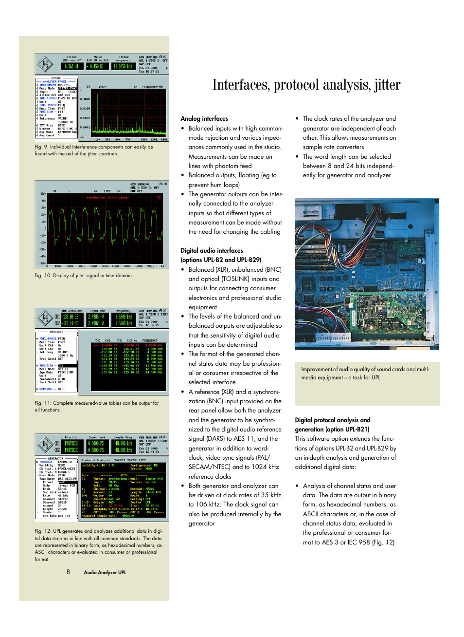 Interfaces, protocol analysis, jitter | Atec Rohde-Schwarz-UPL User Manual | Page 8 / 24