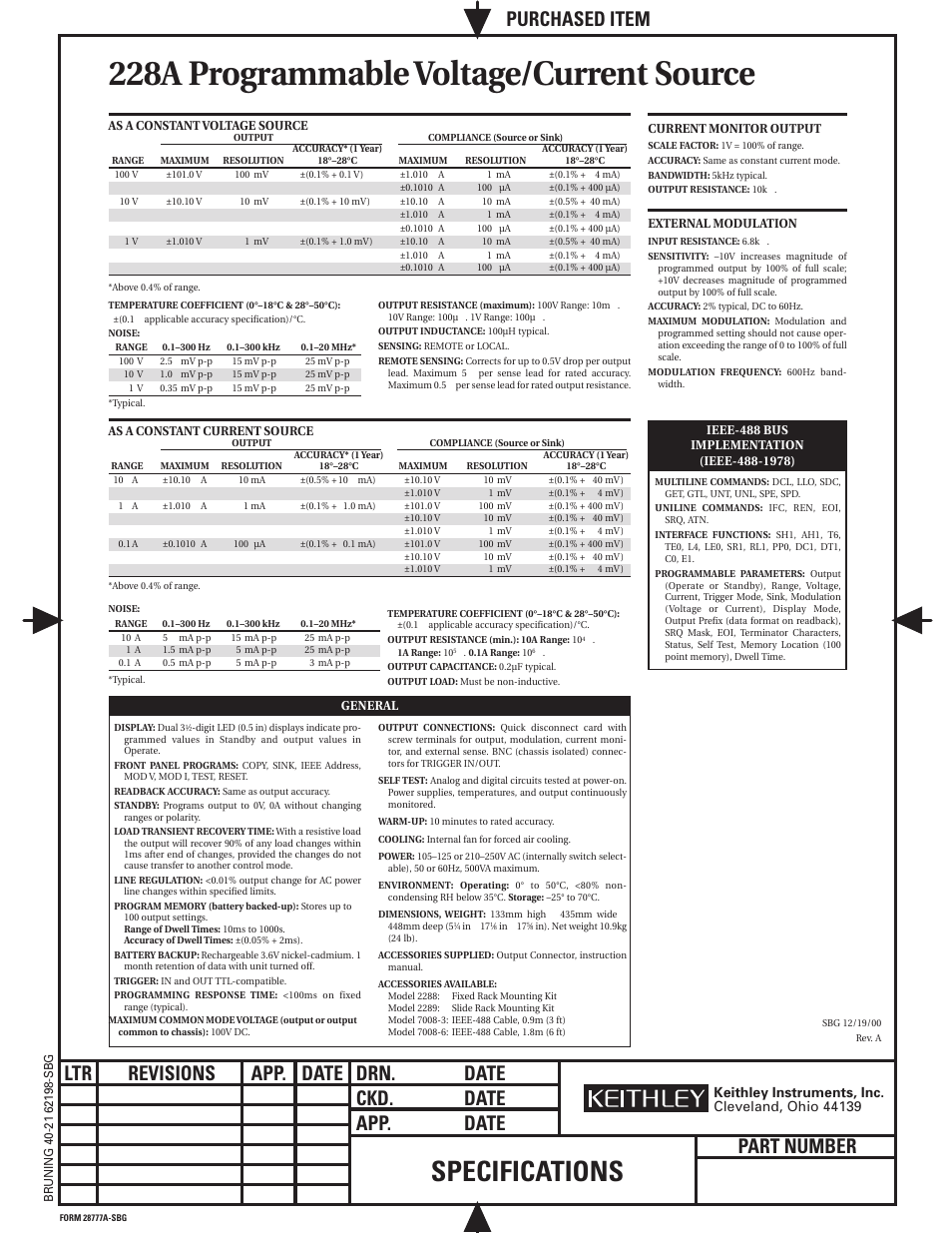 Atec Keithley-228A User Manual | 1 page