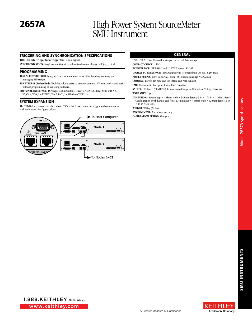 High power system sourcemeter smu instrument, 2657a | Atec Keithley_2657A User Manual | Page 4 / 4