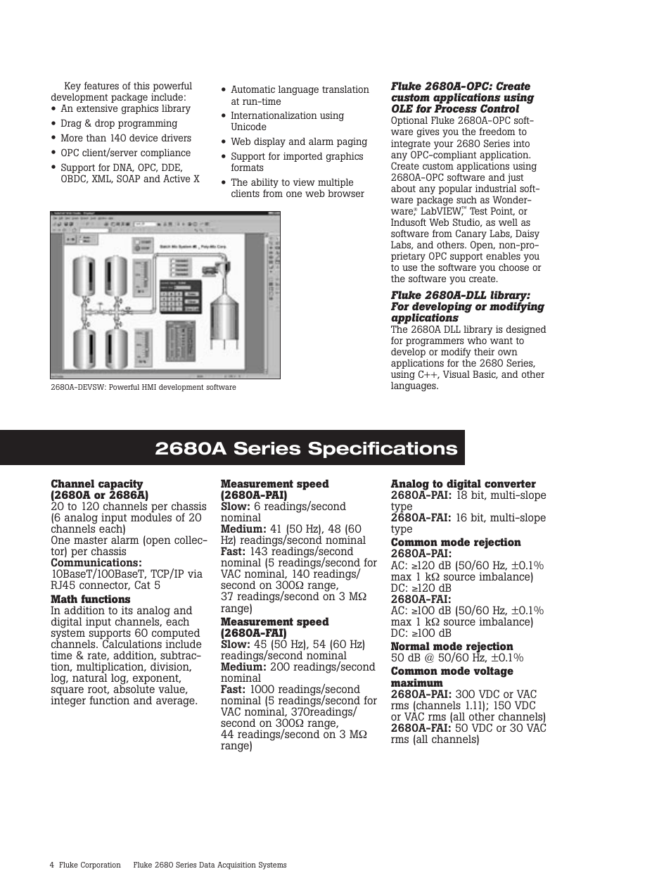 2680a series specifications | Atec Fluke-2680 Series User Manual | Page 4 / 8