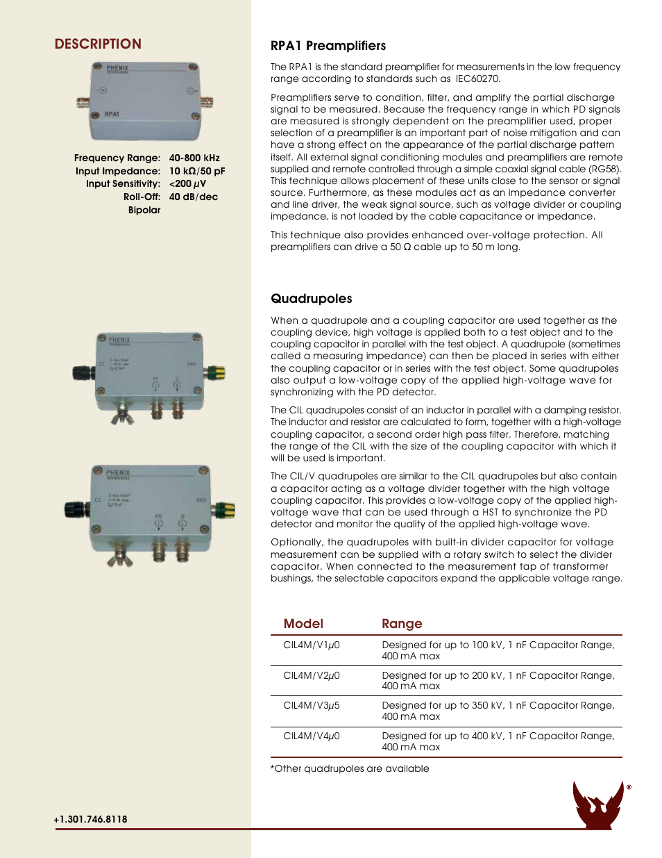 Phenix, Description | Atec Phenix-PD2U User Manual | Page 3 / 8