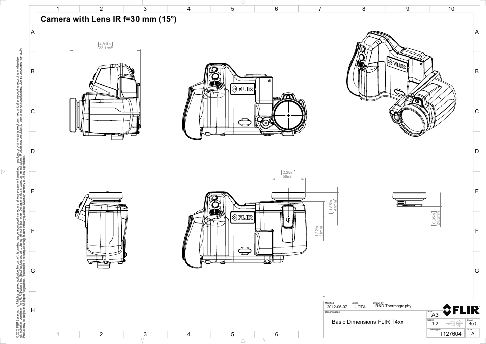 Camera with lens ir f=30 mm (15°) | Atec Flir-T440-wifi User Manual | Page 50 / 53