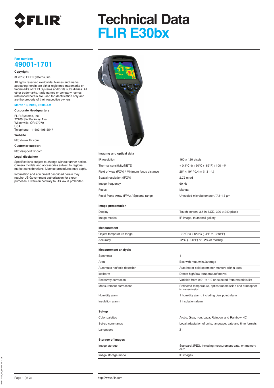 Atec Flir-E30bx User Manual | 7 pages