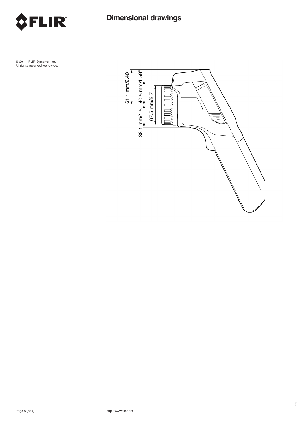 Dimensional drawings | Atec Flir-E30bx User Manual | Page 7 / 7