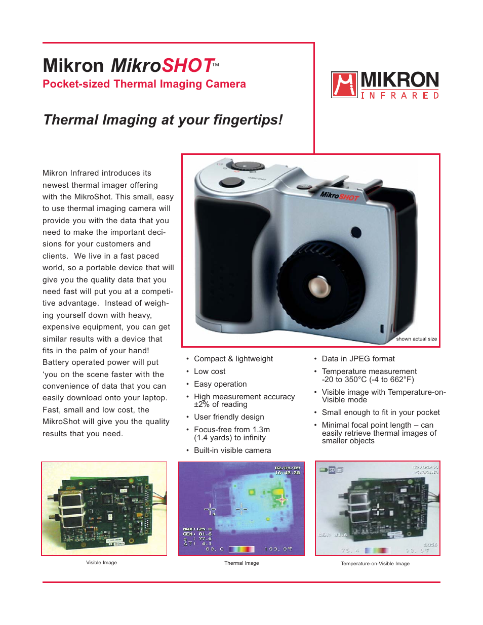 Atec Mikron-MikroSHOT User Manual | 4 pages