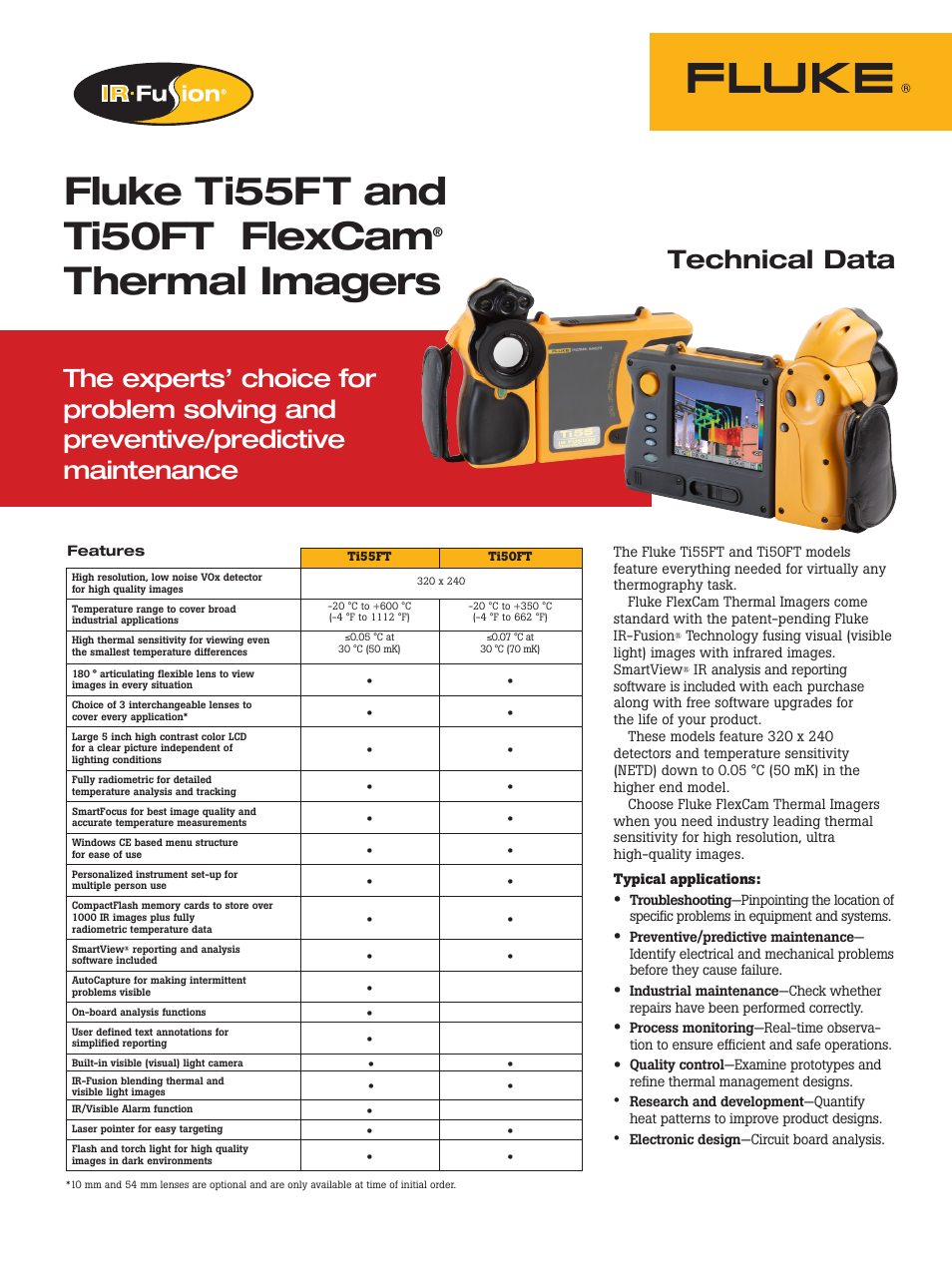 Atec Fluke-Ti50FT-Ti-55FT User Manual | 3 pages