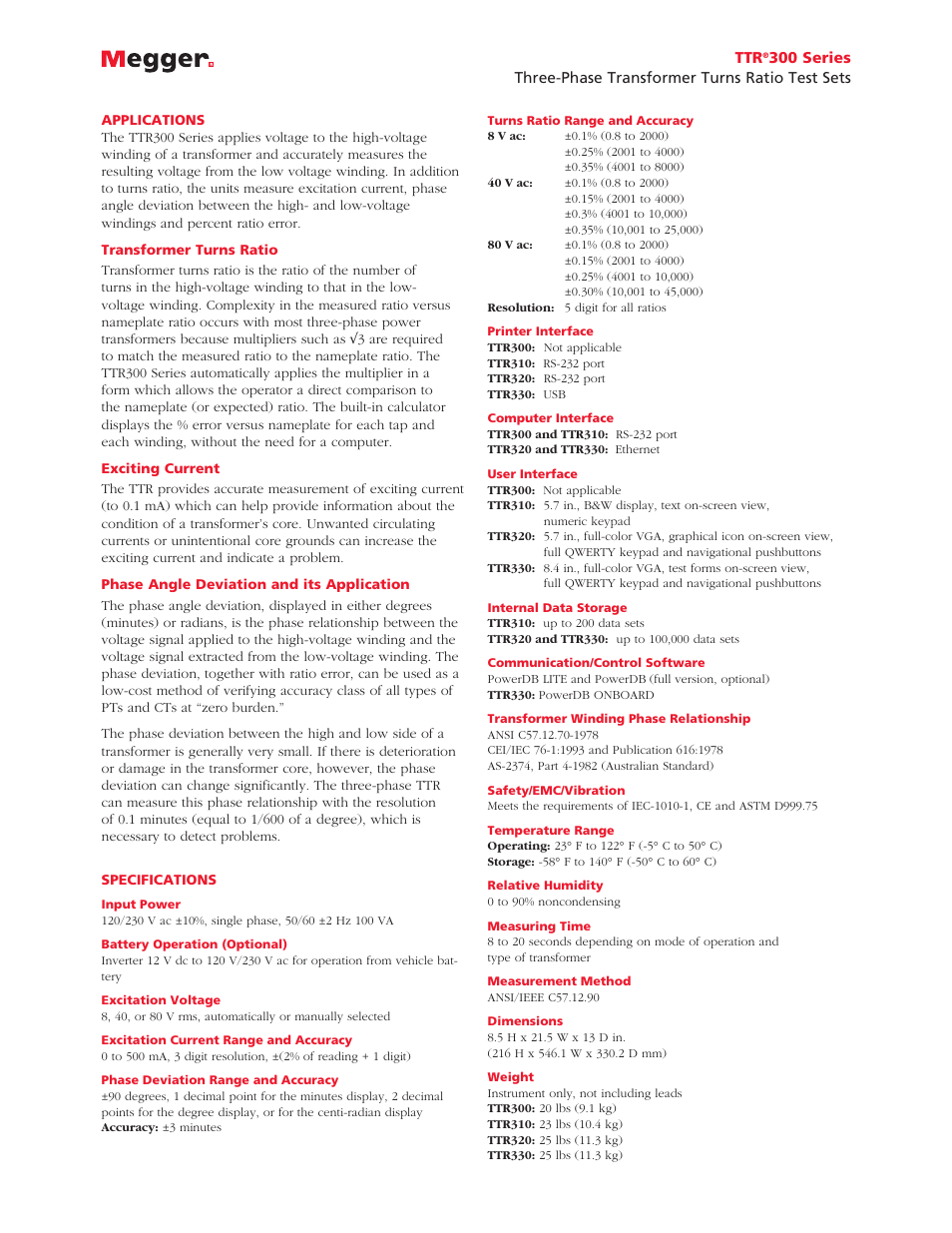 Atec Megger-TTR300 Series User Manual | Page 4 / 6