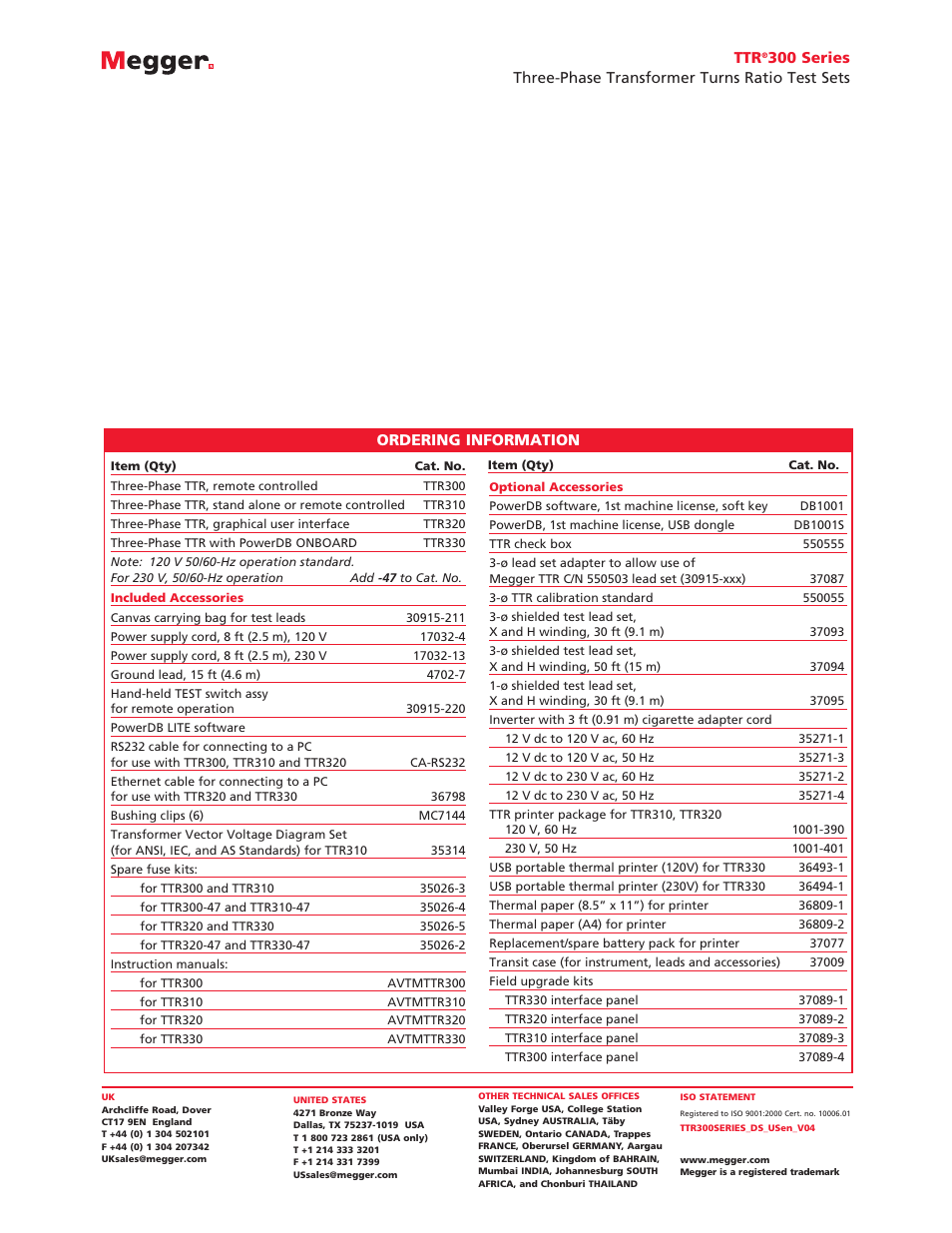 Atec Megger-TTR300 Series User Manual | Page 6 / 6