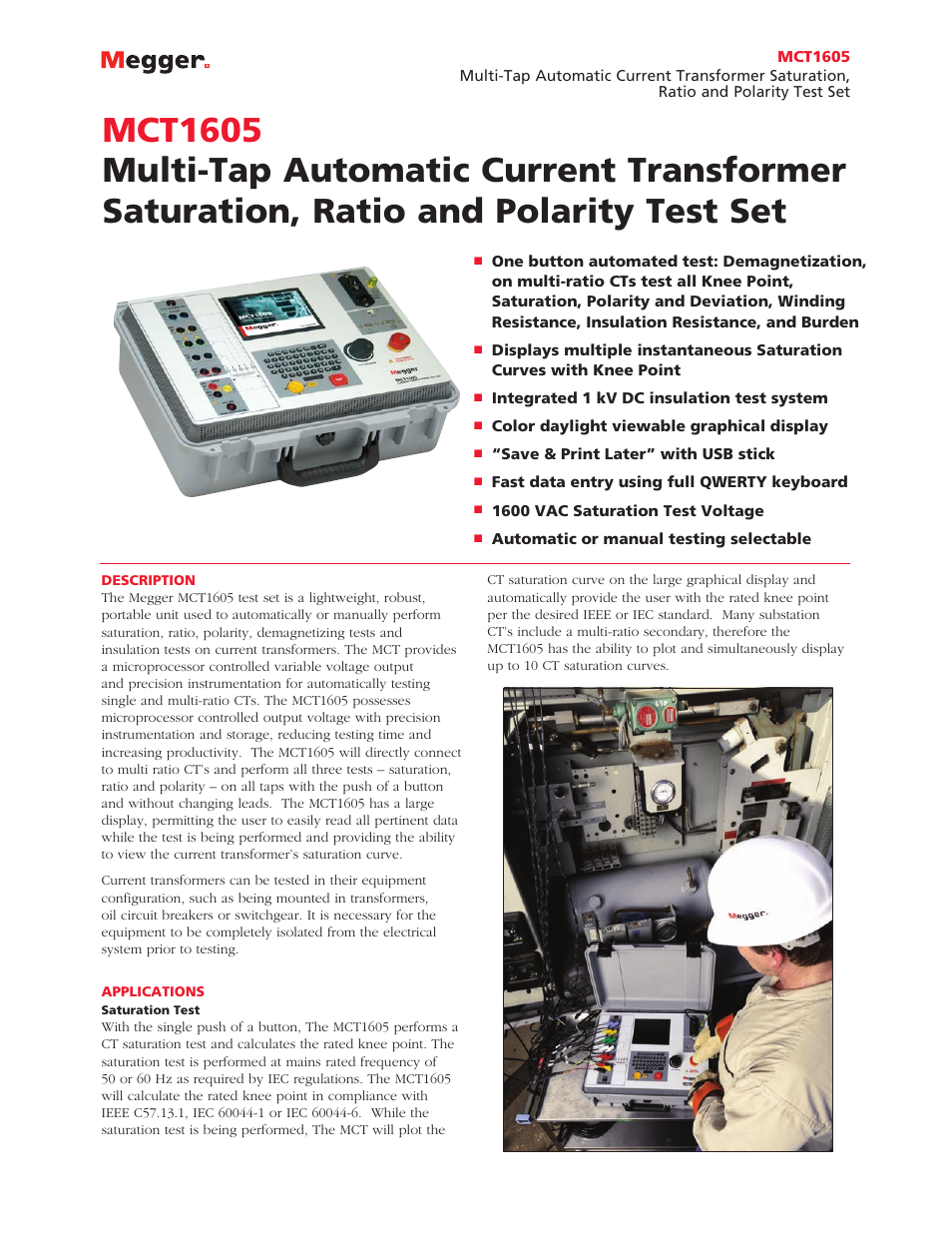 Atec Megger-mct1605 User Manual | 4 pages