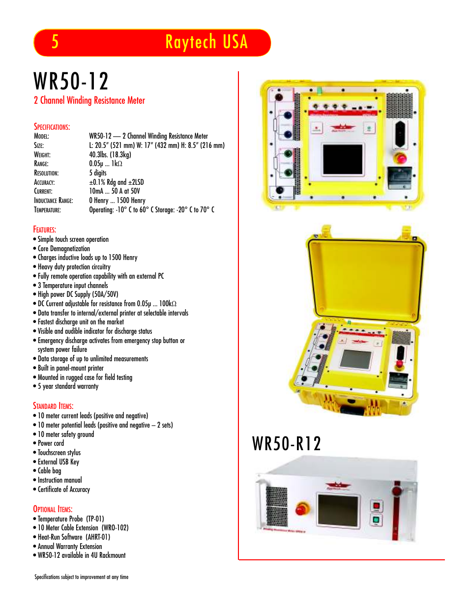 Atec Raytech-WR50-12 User Manual | 1 page