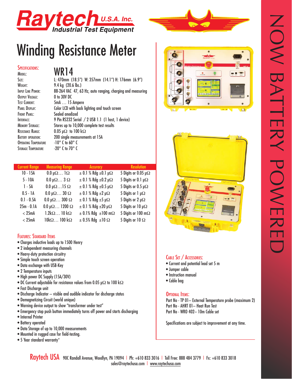 Atec Raytech-WR14 User Manual | 1 page