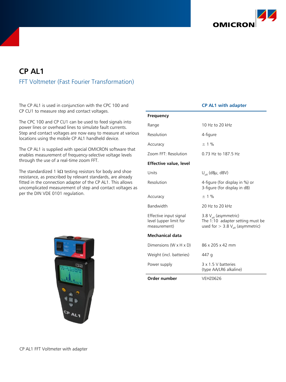 Atec OMICRON-CP-AL1 User Manual | 2 pages