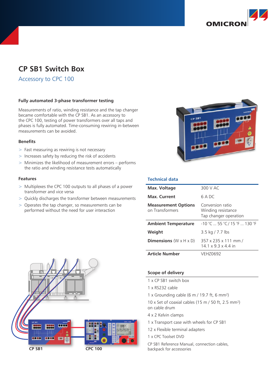 Atec OMICRON-CP-SB1 User Manual | 2 pages