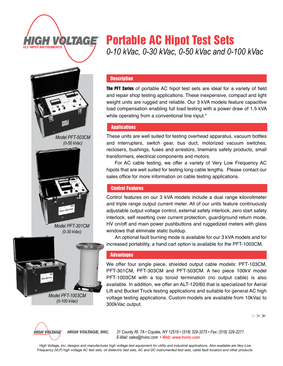 Atec High-Voltage-PFT Series User Manual | 3 pages