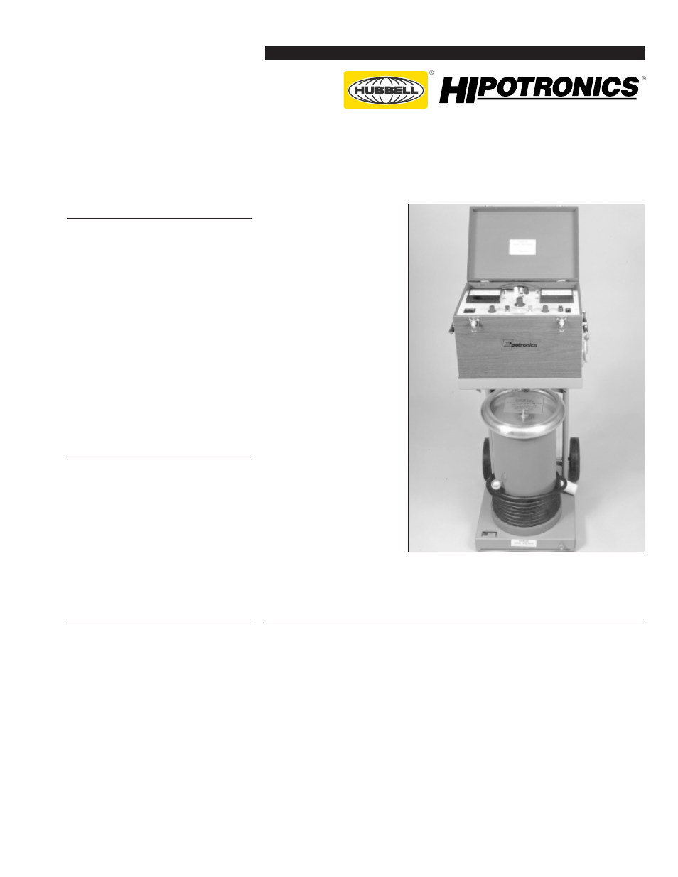 Atec Hipotronics-100HVT Series User Manual | 2 pages