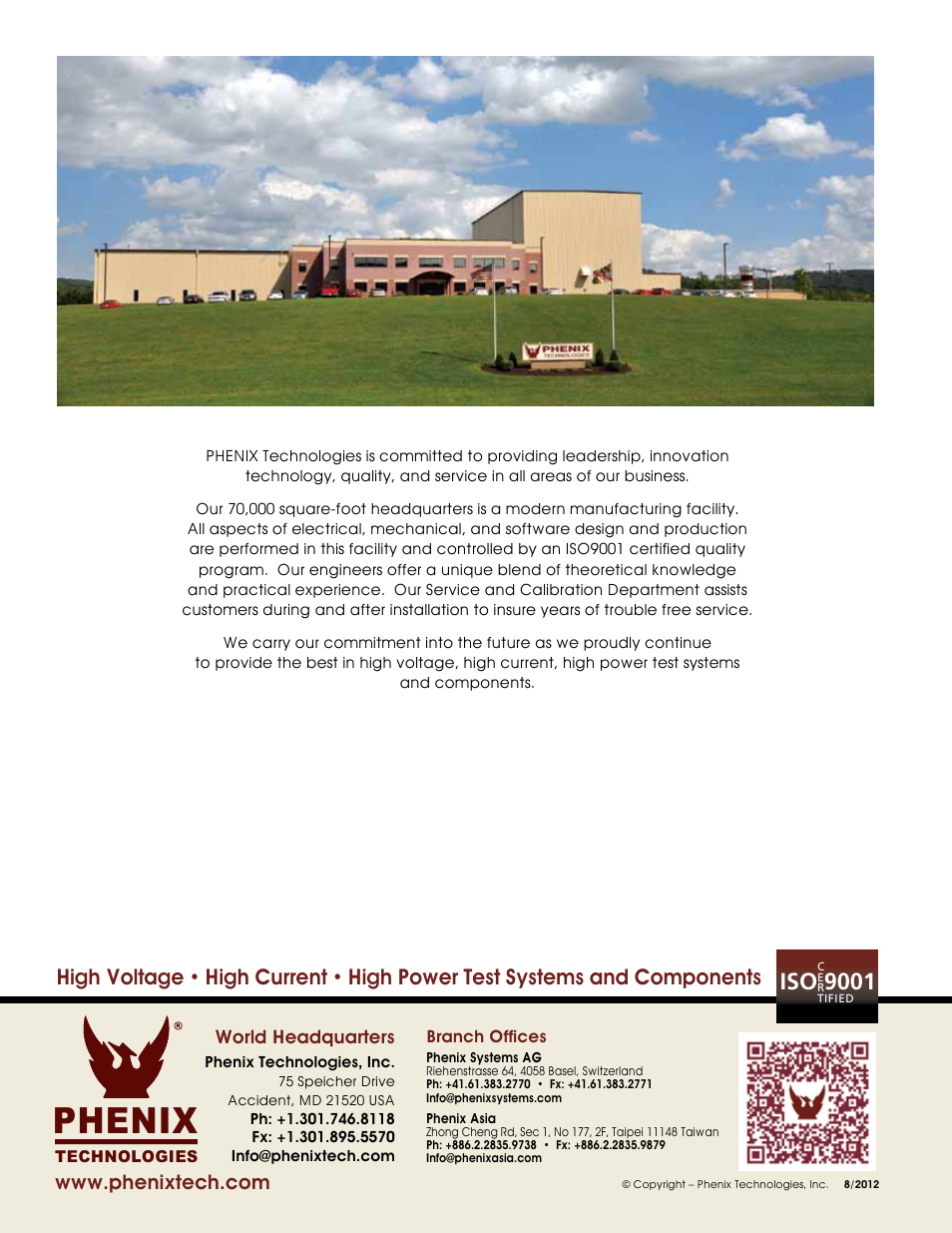 Phenix, Iso 9001 | Atec Phenix-400 Series User Manual | Page 4 / 4