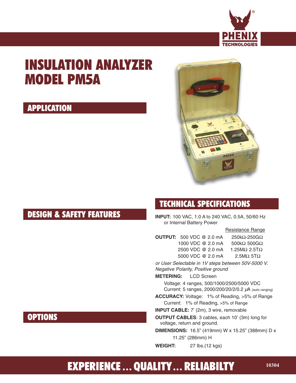 Atec Phenix-Technologies-PM5A User Manual | 2 pages