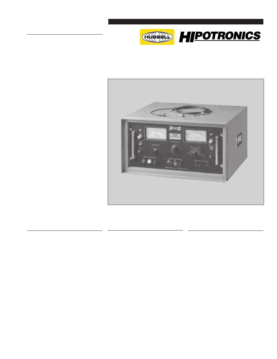 Atec Hipotronics-H300 Series User Manual | 2 pages