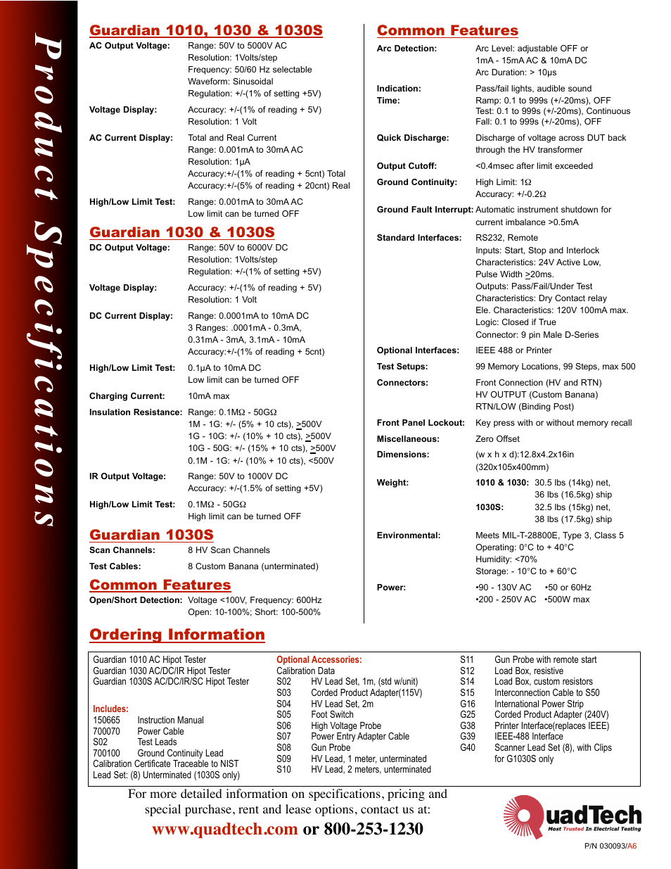 Atec Quadtech-1000 Series User Manual | Page 2 / 2