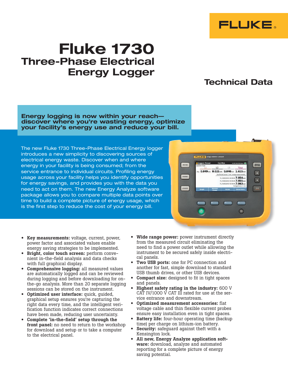 Atec Fluke-1730 User Manual | 6 pages