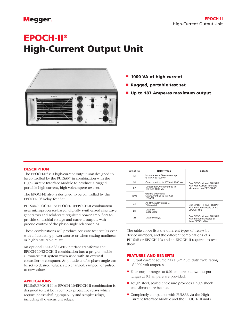 Atec Megger-Multi-Amp-EPOCH-II User Manual | 3 pages